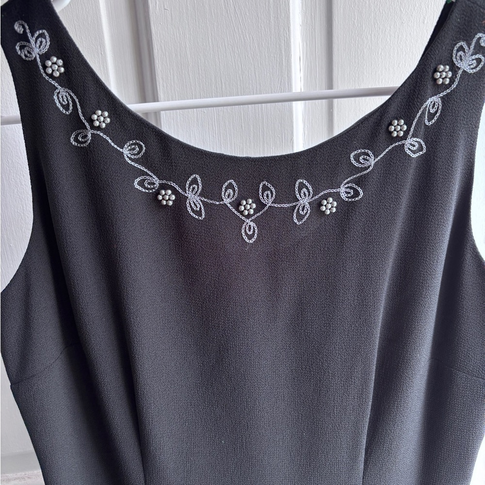 Elegant Black Embroidered Dress